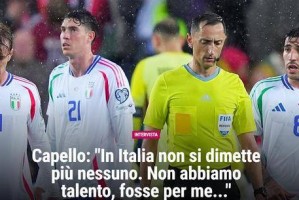 卡佩罗：因缺乏归属感，应强制意甲球队至少首发3名本土球员